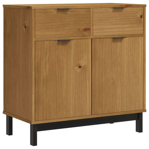 vidaXL Cabinet, Storage Buffet Sideboard, Kitchen Storage Cabinet for Living Room Bedroom, Console Cabinet Cupboard, FLAM Solid Wood Pine