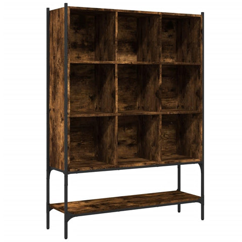 vidaXL Bookcase, Storage Cabinet for Living Room, Book Shelf for Decorative, Display Shelf Rack Office Cabinet, Smoked Oak Engineered Wood, 3214331