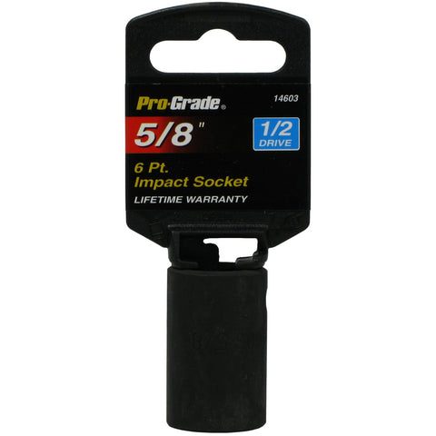 Pro Grade 5/8" Impact Socket 1/2" DRIVE 6 Pt Model 14603 SAE
