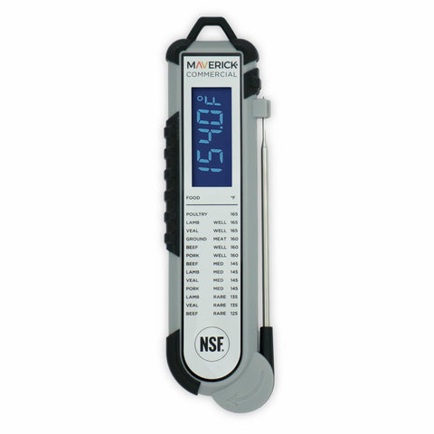 Maverick Pro?Temp Digital Meat Thermometer PT?100BBQ, Instant Read with Backlit Display, Oven Safe, Calibration Feature, Grill, Smoker & BBQ Temperature Probe