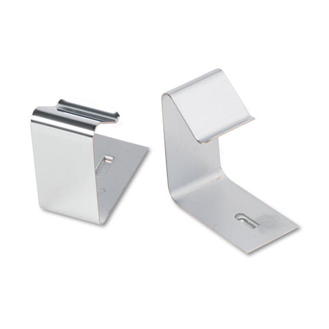 Quartet Flexible Metal Cubicle Hangers, for 1.5" to 2.5" Thick Partition Walls, Silver, 2/Set