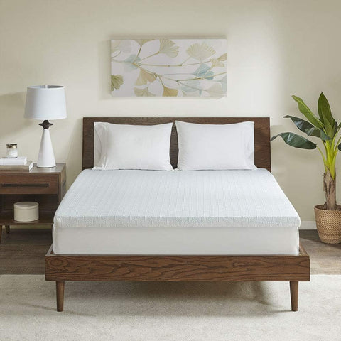 Oakestry 100% Memory Foam Gel Infused Memory Foam Mattress Topper Luxurious Hypoallergenic All Season Environmental Standards, Full, White