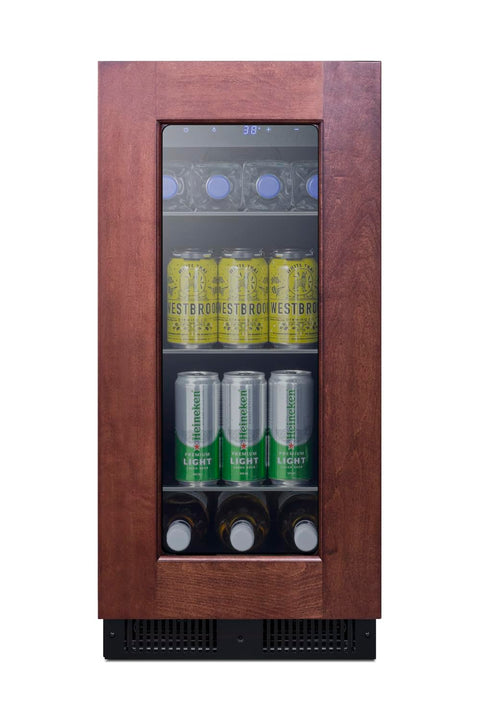 Summit ALBV15PNRLHD 15 Inch Wide Commercial Beverage Refrigerator Panel Ready, Built-in or Freestanding Use, ADA Compliant (LHD, Beverage)