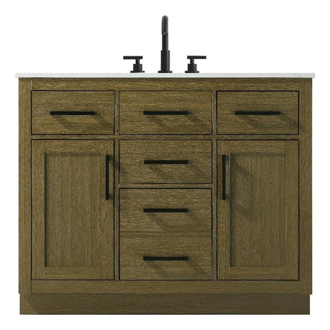 Elegant Kitchen and Bath Alden 42" Single Bathroom Vanity in Chestnut Brown