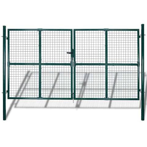 vidaXL Garden Mesh Gate Fence Door Wall Grille 120.5" x 68.9"