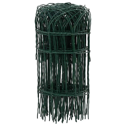 vidaXL Garden Border Fence Barrier Metal Fencing Stockade Mesh Wire Line Lawn Orchard Hardware Accessories Powder-Coated Iron 32.8'x1.3'