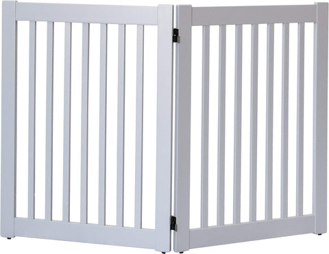 Highlander Series Solid Wood Pet Gates are Handcrafted by Amish Craftsman - 32" High - 2 Panel - Pumice Grey