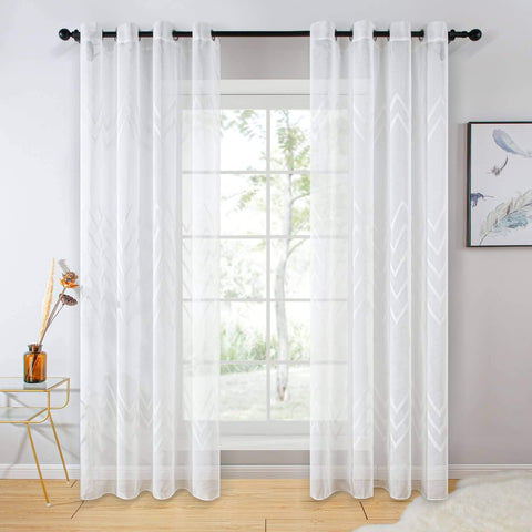 Dolce Mela sheer curtains, White