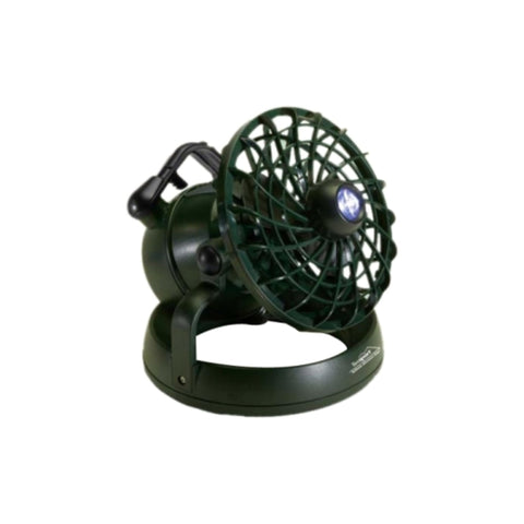 Texsport Deluxe Portable Camping Combo LED Light Lantern and Fan , Green, 6.75X7.75X6.75