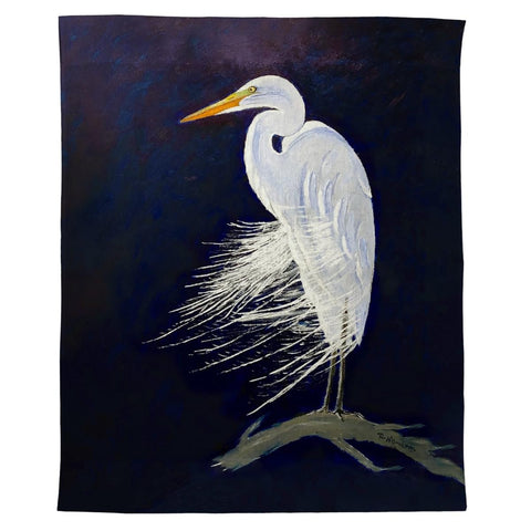 Betsy Drake TP1476 Egret Feathers Outdoor Wall Hanging - 24 x 30 in.