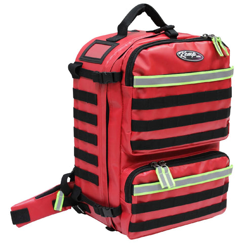Kemp USA Tarpaulin Fluid-Resistant Rescue and Tactical EMS Bag in Red