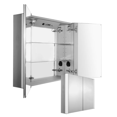 Whitehaus WHFEL7089-S Musichaus Bathroom Medicine Cabinet, Aluminum