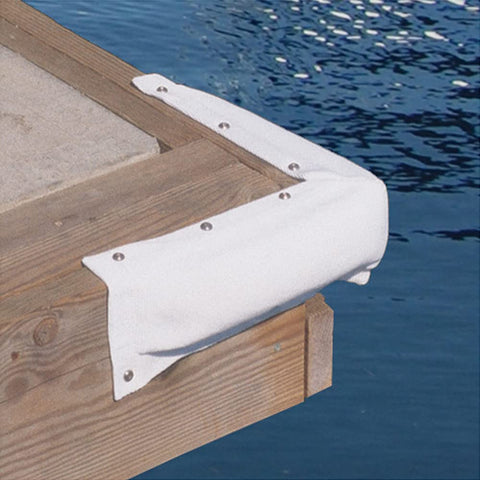 Taylor Made Products CB4.20 Perimeter Dock and Post Corner Bumper (Corner, 4" x 12"L) White