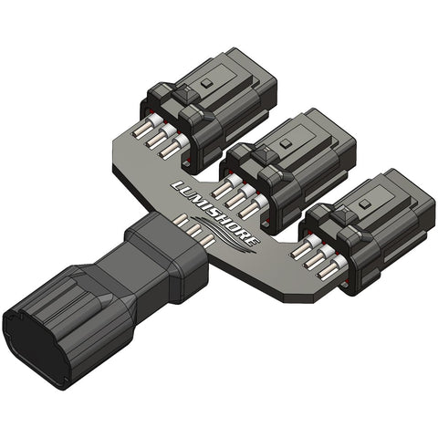 Lumishore 60-0439 Cable Adapter, Six-Core 3-Way Cable Splitter
