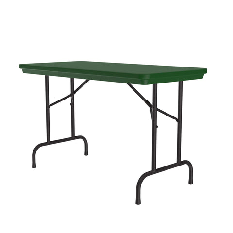 Correll R2448 29 R Series, Blow Molded Plastic Commercial Duty Folding Table, Rectangular, 24" x 48", Forest Green, Custom Built to Order in The USA