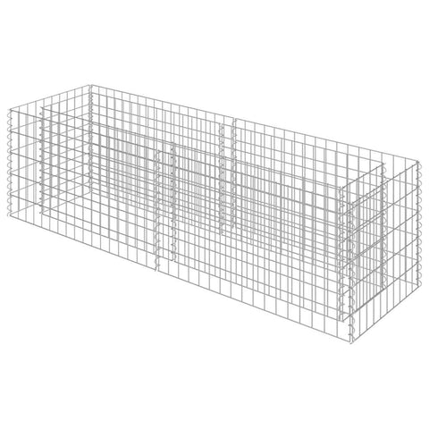 vidaXL Gabion Raised Bed, Proof Galvanized Steel, High Load Capacity, Spacious Design, Ideal for Garden and Patio, Outer Dimensions - 70.9"x19.7"x19.7"