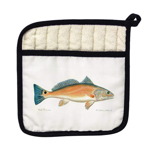 Betsy Drake PT012R Red Drum Right Pot Holder