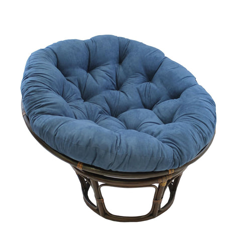 International Caravan Furniture Piece Rattan 42-Inch Papasan Chair with Micro Suede Cushion