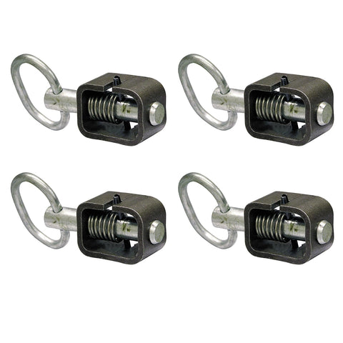 Buyers Products B2598H Weld-On 5/8" Spring Latch Assembly With Plain Tube, Spring Loaded Bolt, 4.68" x 2.53", Heat treated pin, Utility Gate Latch , Black