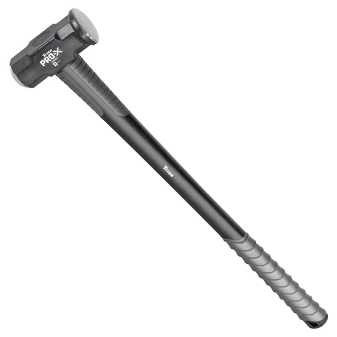 Titan Pro-X 63018 8lb Sledge Hammer, Dual-Face Sledge with Cross-Pattern Face for Concentrated Power & Flat Face for Stake Driving, Overstrike Protection, 36" Fiberglass Handle with Textured Grip