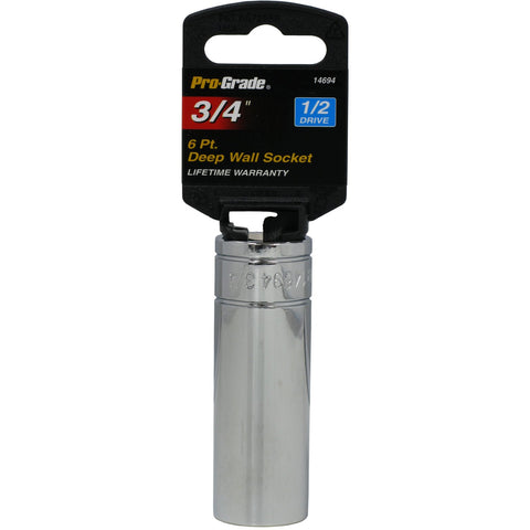 Pro-Grade 14694 1/2-Inch Drive with 6 Point Deep 3/4-Inch Socket
