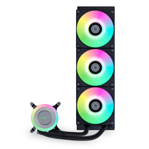 Lian Li GA II LITE 360mm AIO Liquid CPU Cooler | 3 x 120mm ARGB Hydraulic Fans, Daisy-Chain, High Airflow, All-in-One Water Cooling for Intel LGA1851/1700, AMD AM5/AM4 (GA2L36RB)