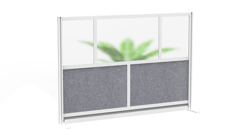 LUXOR MW-7048-FCG Modular Room Divider Wall System - 70" x 48" Starter Wall