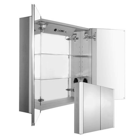 Whitehaus WHFEL8069-S Musichaus Bathroom Medicine Cabinet, Aluminum