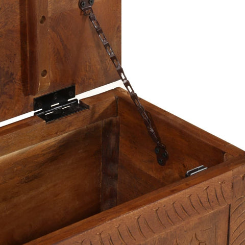 SKM Storage Box 43.3"x11.8"x15.7" Solid Mango Wood
