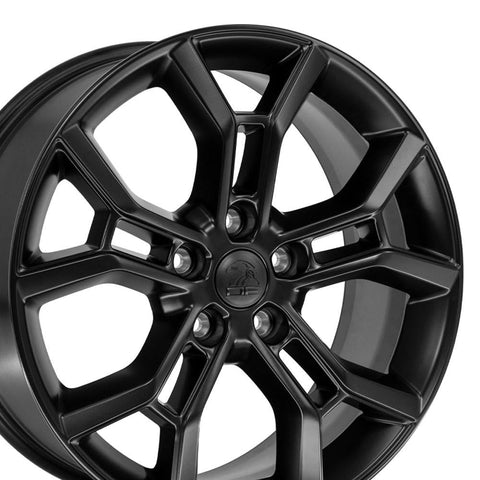 OE Wheels JP29 20 Inch Rim Fits Grand Cherokee Style 5x127 20x8.5 Satin Black - Hollander 95505 (1)