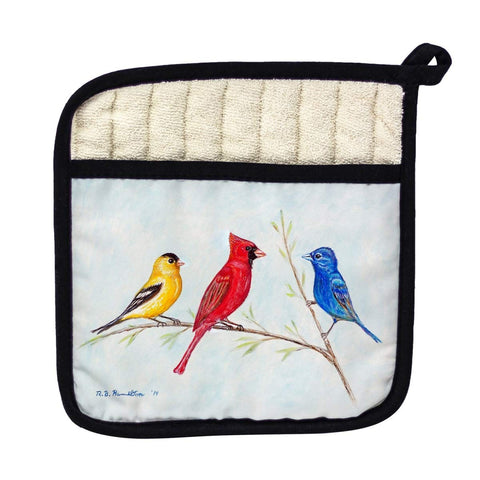 Betsy Drake PT298 Three Birds Pot Holder