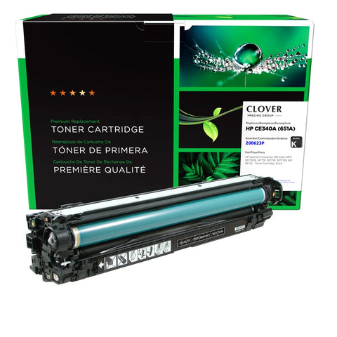 Clover Remanufactured Toner Cartridge Replacement for HP CE340A (HP 651A) | Black