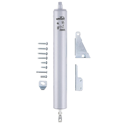 Wright Products Heavy-Duty Pneumatic Storm Door Closer – Durable, Adjustable, Quiet-Closing with Hold-Open Feature (Transitional, Aluminum)