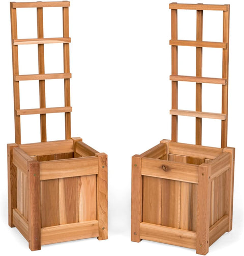 12w x 12d x 13h Set of 2 Planter Boxs with Trellis