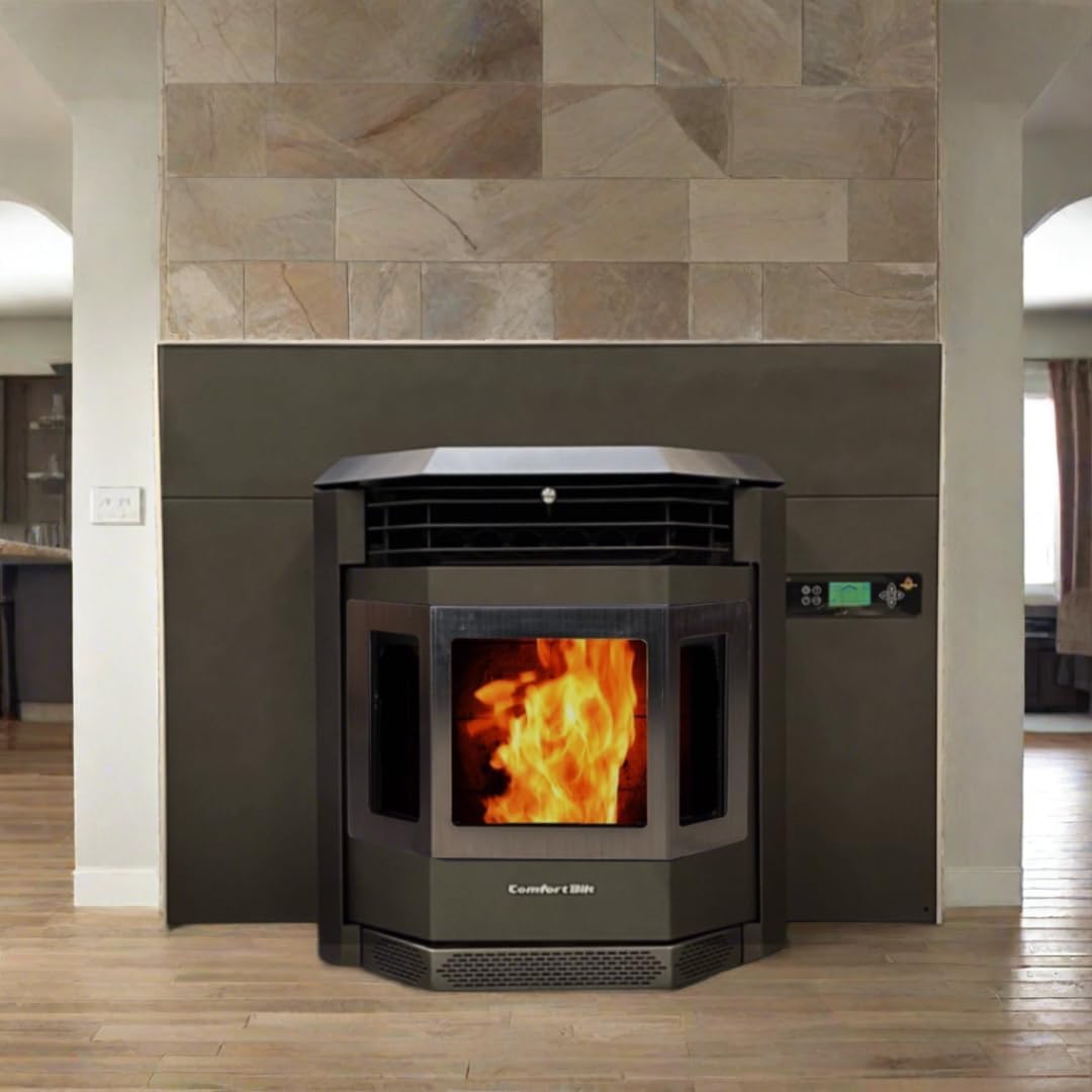 HP22i Pellet Stove Fireplace Insert Heats 2800 sq.ft 47 lb Hopper Capacity