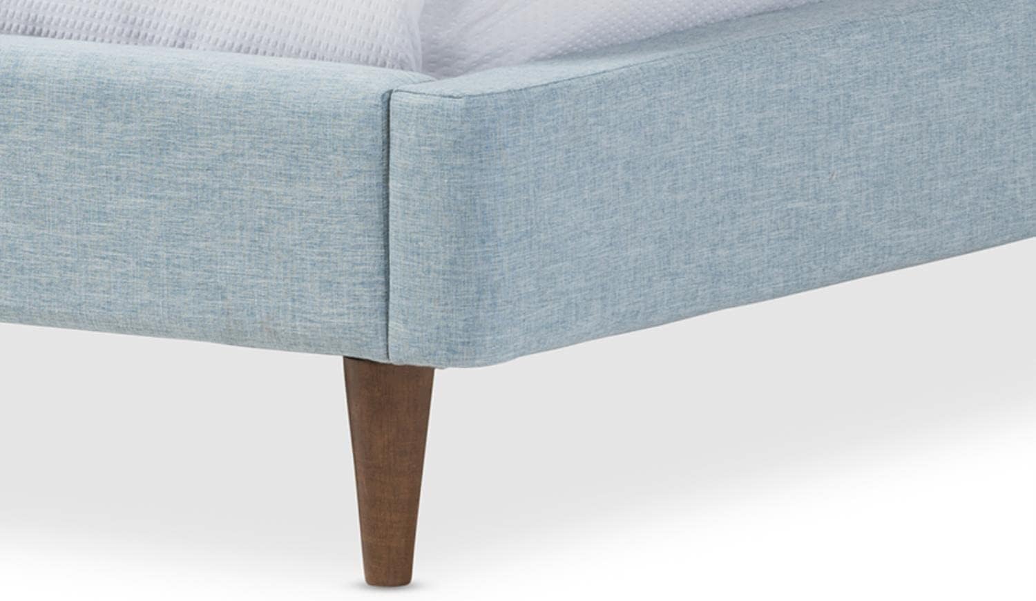 Baxton Studio Hannah Queen Platform Bed in Light Blue