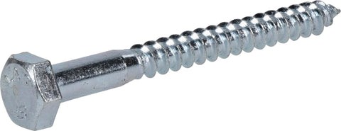 Zinc Hex Lag Screw 1/4" x 2-1/2"