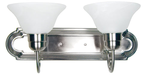 Yosemite Home Decor 4992-2SN 19.5-Inch 2-Light Bathroom Vanity, Satin Nickel