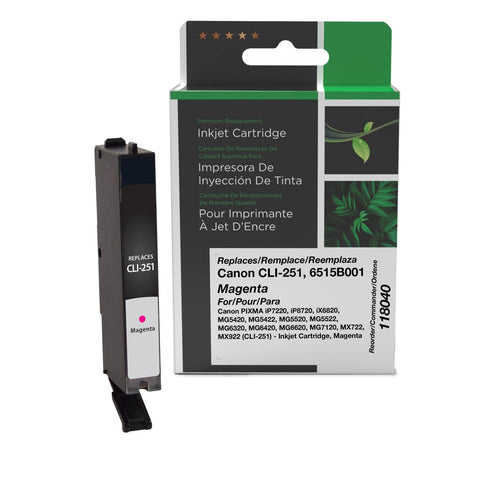 Clover Remanufactured Ink Cartridge Replacement for Canon CLI-251 (6515B001) | Magenta