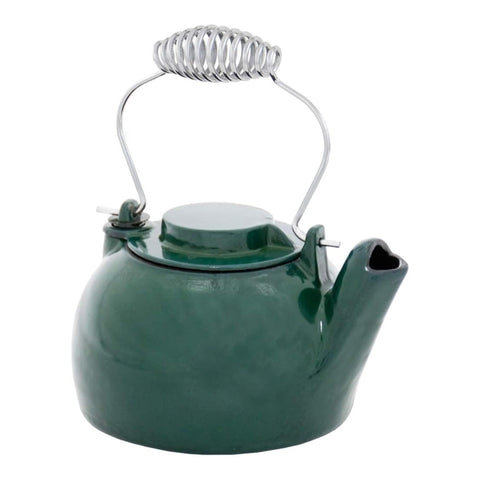 Oakestry 2.5 Quart Green Cast Iron Humidifying Woodstove Kettle Stove Accessory Indoor Outdoor Rustic Home