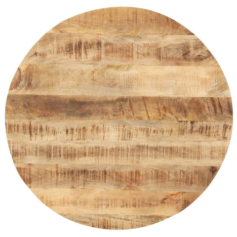 vidaXL Table Top, Table Top with Two Wood Support, Round Table Top for Home Office, Wooden Table Top, 31,5" 0,98"-1,06" Solid Wood Mango