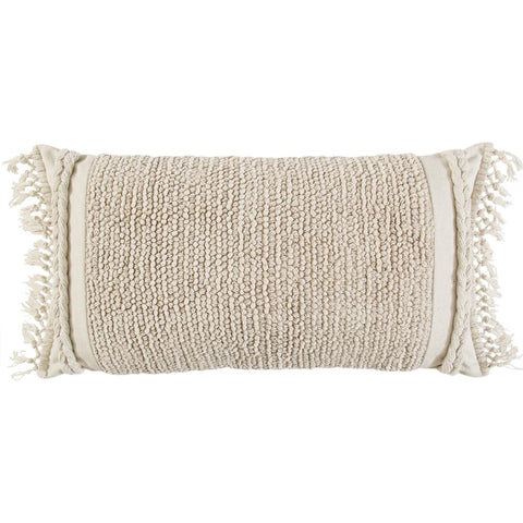 Rizzy Home 20" x 20" Woven Cotton Pillow Cover in Natural
