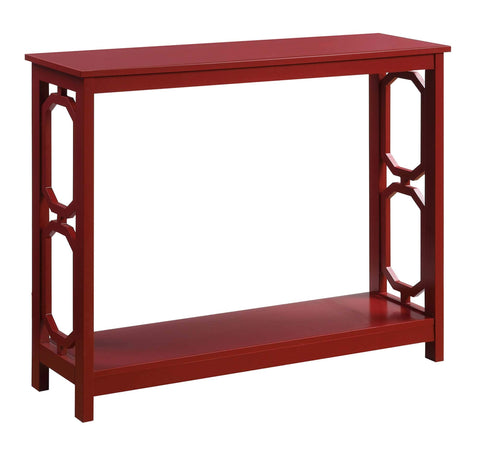 Convenience Concepts Omega Console Table, Cranberry Red