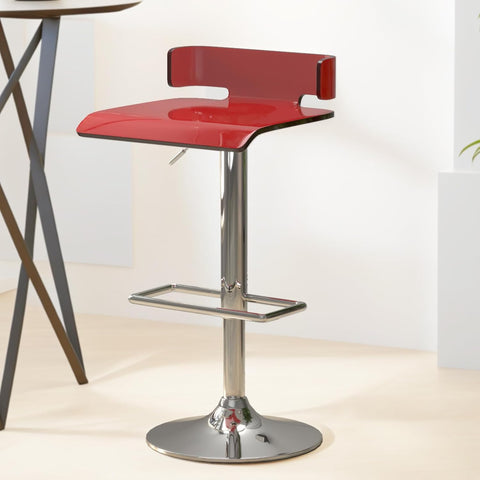 Acme Rania Swivel Adjustable Bar Stool in Red