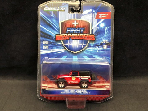 2011 "Volusia County Florida Beach Safety Ocean Rescue Lifeguard/EMT Red with White Stripes First Responders Series 2 1/64 Diecast Model Car by Greenlight 67060E