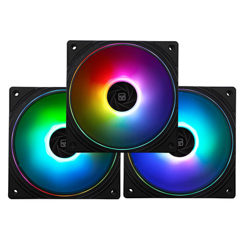 Thermalright TL-S12-S X 3 CPU Fan 120mm ARGB Case Cooler Fan Comes with ARGB Lighting Effect,PC PWM Silent Computer Fan with 1500RPM Speed, CPU Cooling Fan, 3 Pack (TL-S12-S X 3)