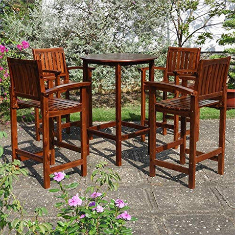 International Caravan Highland 5-Piece Bar-Height Dining Set