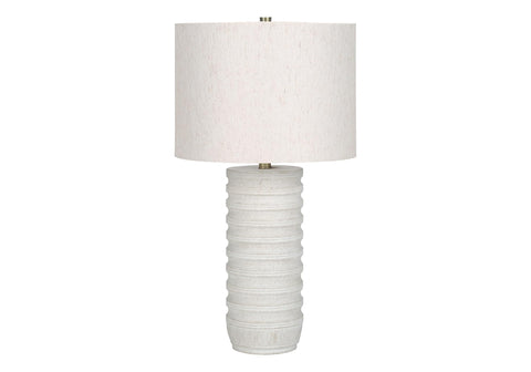 Monarch Specialties 9706 LightingTable Lamp, Cream Resin, Ivory Shade, Transitional Lighting-28 H Table, 15" L x 15" W x 27.5" H