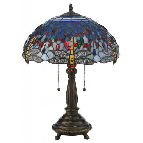 Meyda Tiffany 119650 Tiffany Hanginghead Dragonfly Table Lamps, 22" High