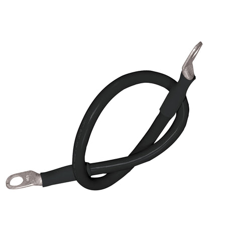 Ancor 189140 Marine Grade Electrical Premium Tinned Boat Battery Cable Assemblies (2-Gauge, Size 5/16 Stud, Black, 18-Inches-Pack)